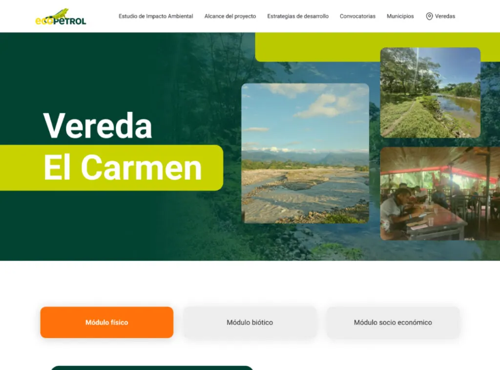Ecopetrol · Veredas — Plataforma informativa desarrollado por AGIL