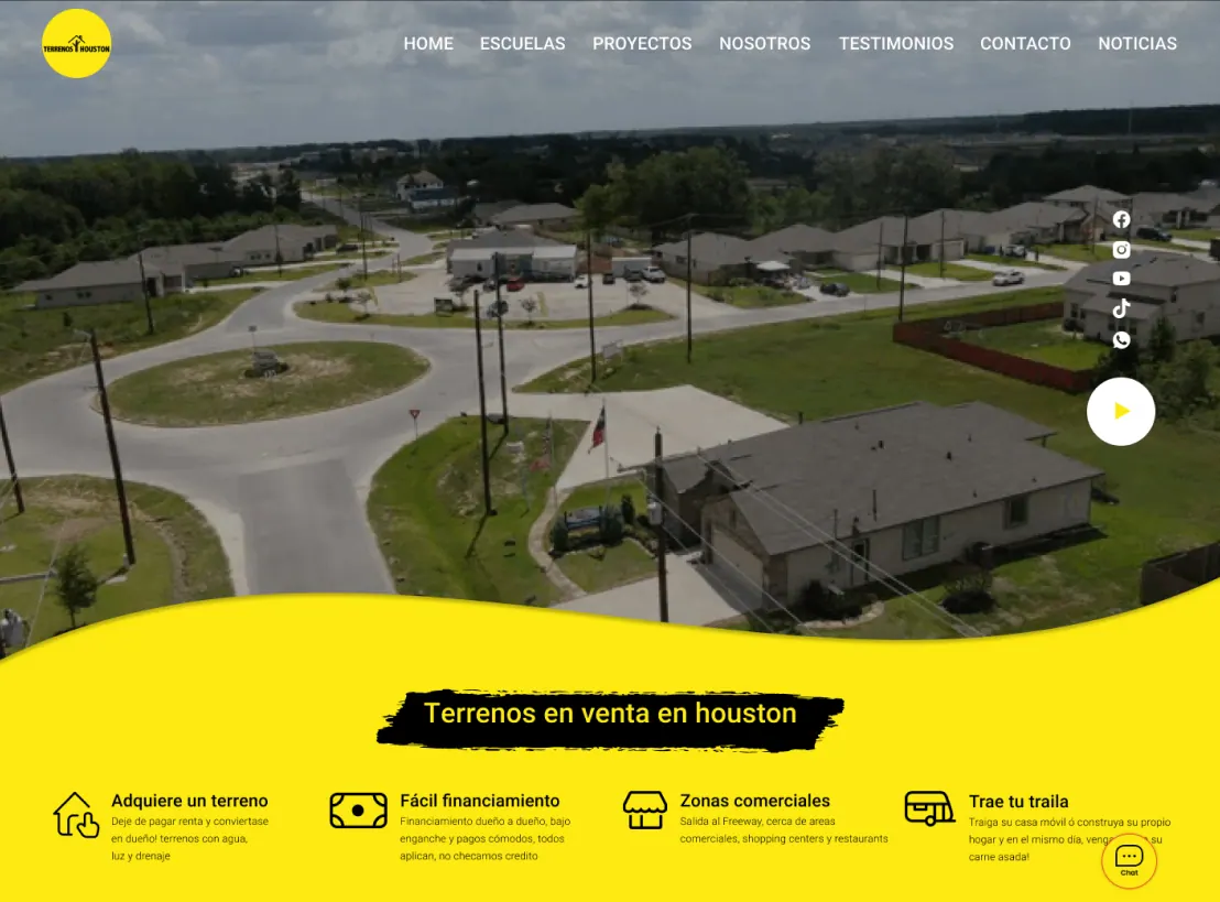 Terrenos Houston — Landing inmobiliaria desarrollado por AGIL