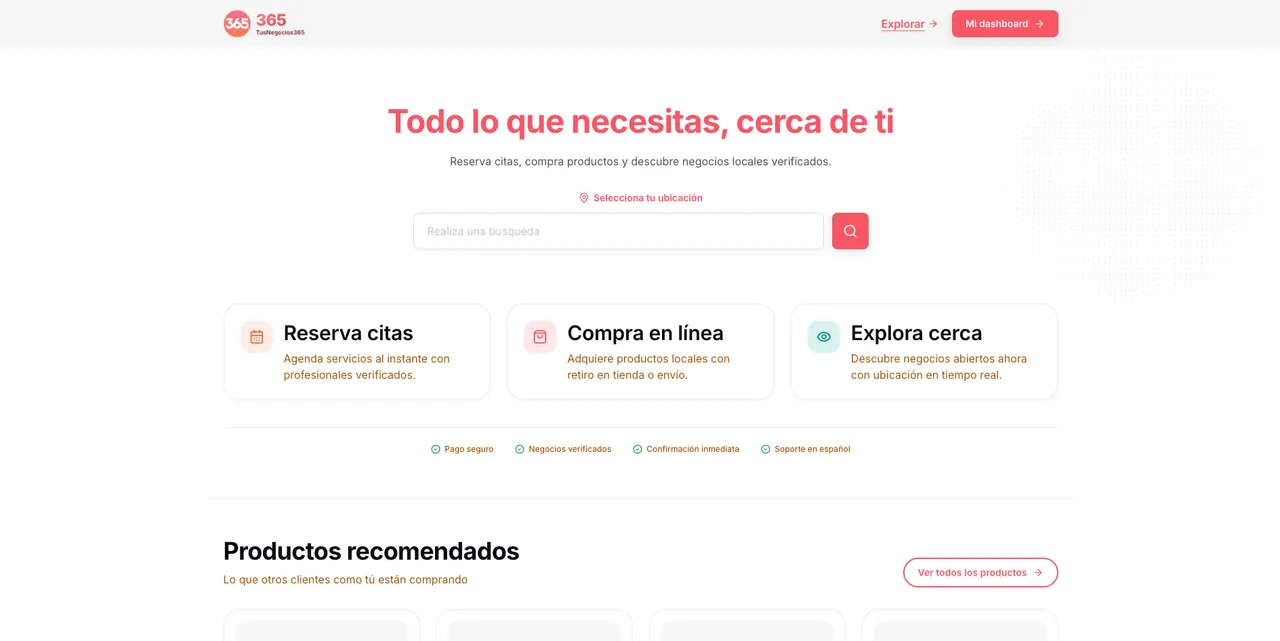 TusNegocios365 — Marketplace local desarrollado por AGIL